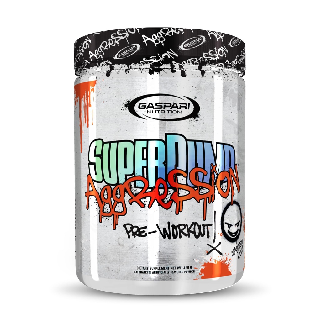 Gaspari Nutrition SuperPump Aggression Pre-Workout: Energy, Focus, Endurance and Recovery, with Creatine and Caffeine (40/20 Servings, Mayhem Mango)
