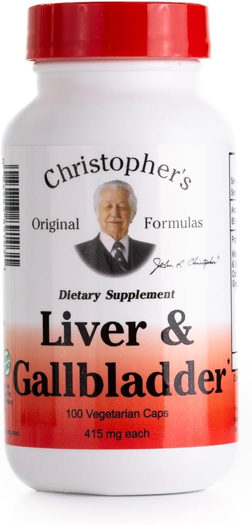 412494-Christopher's lever en galblaas - 425 mg - 100 Vegetarische capsules