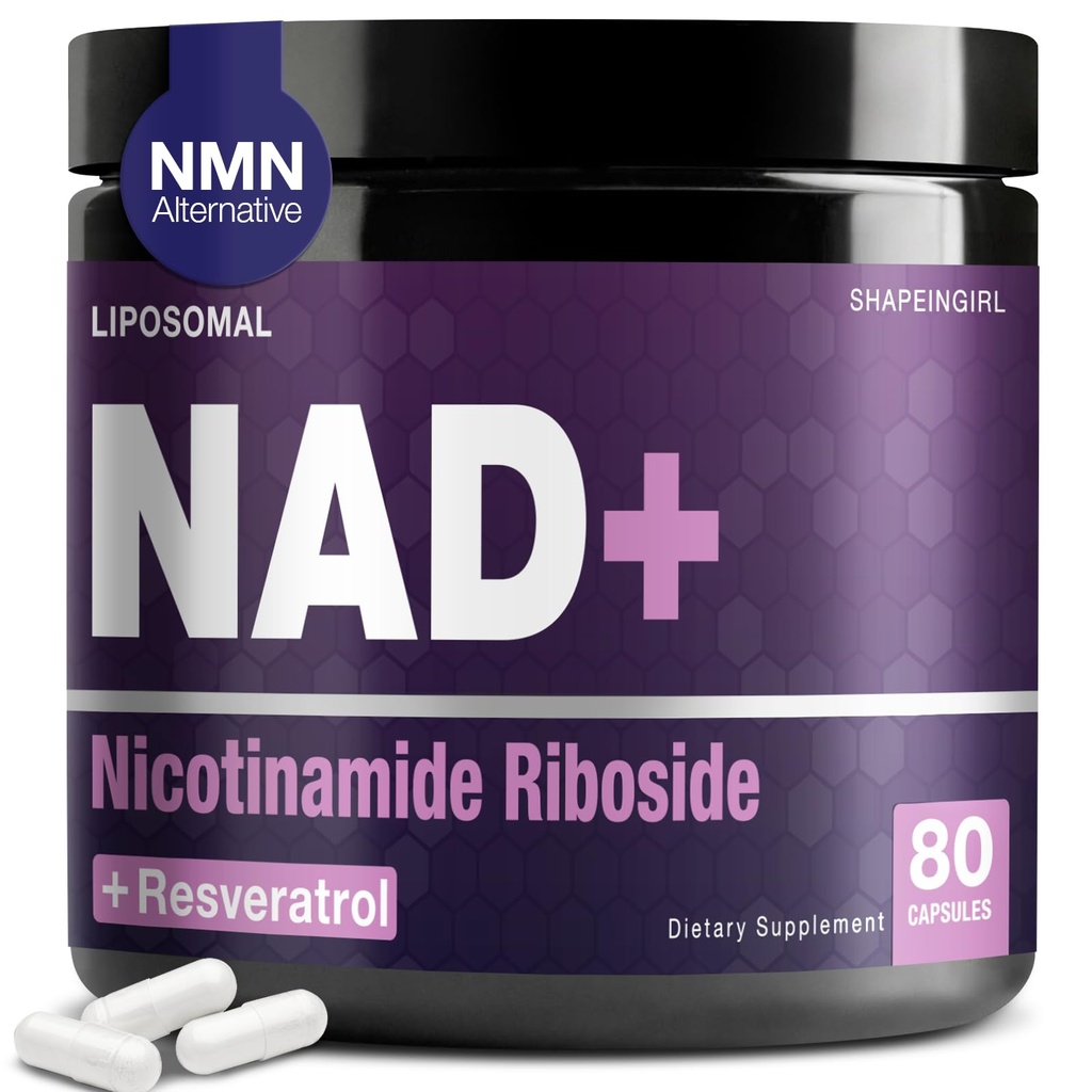 Supplément NAD - Résvératrol nicotinamide riboside 900mg, Supplément NAD liposomique pour les femmes et les hommes, NAD Plus Pure Organic