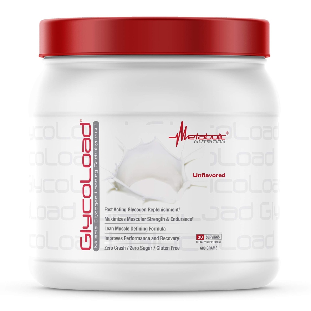 Metabole Voeding, Glycoload, 100% Micronized Clostridium Cluster Dextrine Koolhydraat Poeder, Muscle Glycogen Loading Koolhydraat, Pre Intra Post Workout Supplement, Unflavored, 600 gm (30 ser)
