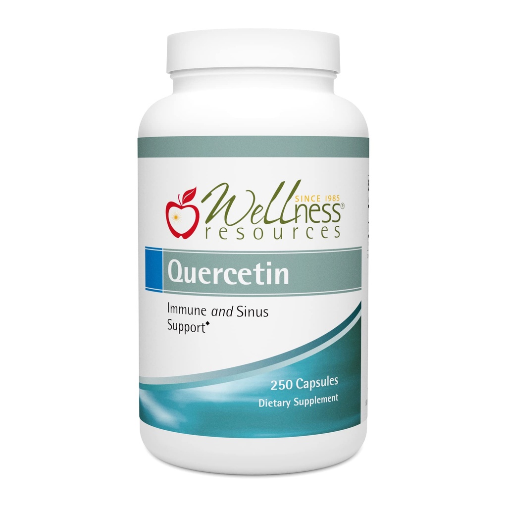 Wellness Resources Quercetin - Immune, Sinus en Allergie Ondersteuning 1000mg per Serving - (250 caps/125 Servings) Vegan, Non-GMO