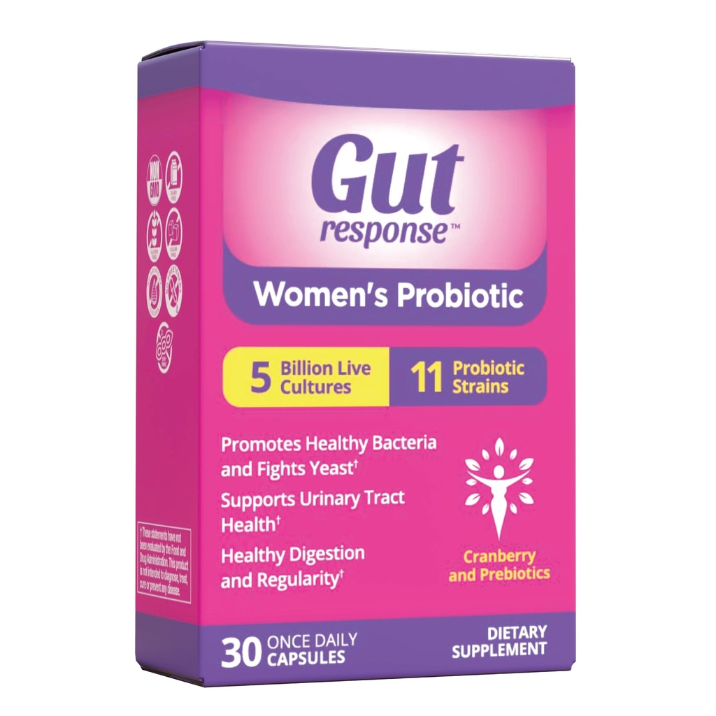 Vrouwen zijn probiotisch, vertraagt de spijsvertering, verhoogt het immuunsysteem, ondersteunt UT & vrouwelijke gezondheid, cranberry extract, non-GMO, glutenvrij en sojavrij, 5 miljard CFU, 30 capsules