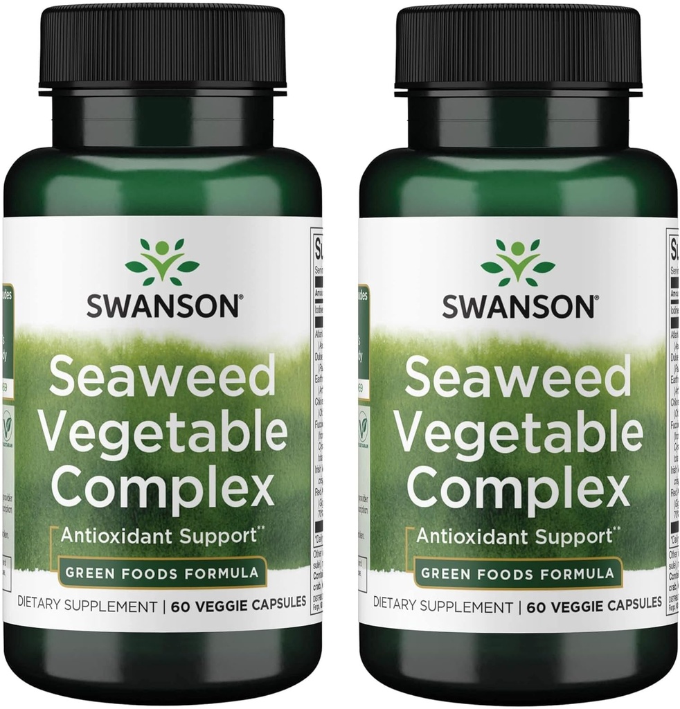 Swanson Seaweed plantaardige complex 60 Veg capsules (2 verpakkingen)