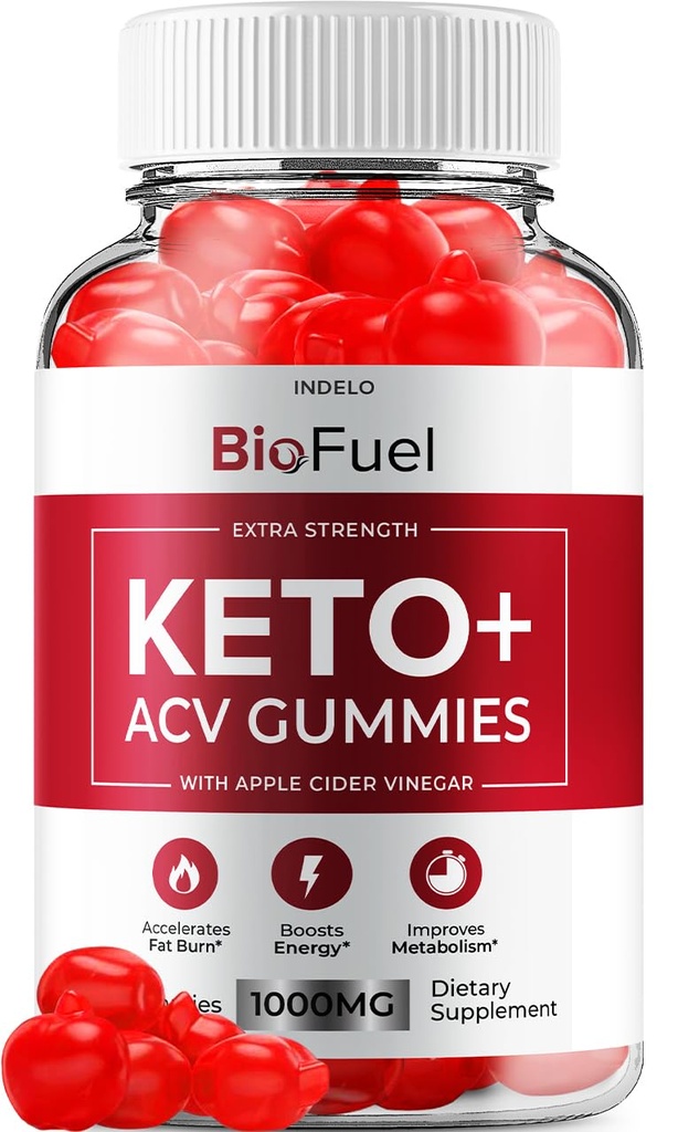 Bio Carburant Keto ACV Gummies - Formule avancée BioFuel Keto Plus ACV Gummies Apple Cider Vinegar Bio Carburant CVA, Gestion du poids Gummies Dietary Supplément Avis Hommes Femmes (60 Gummies)