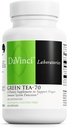 DaVinci Labs Green Tea-70 - Dieetsupplement ter ondersteuning van het immuunsysteem, cardiovasculaire gezondheid en Cholesterol Gezondheid - met groene thee Extract - cafeïnevrije - Glutenvrije -60 Vegetarische Capsules
