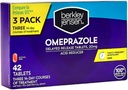Berkley Jensen Omeprazole 20 mg Comprimés à libération différée - médicaments pour brûlures d'estomac - pilules réducteurs d'acide - traite les brûlures d'estomac fréquentes - 3 cours de 14 jours, 42 Nombre total (paquet de 1)