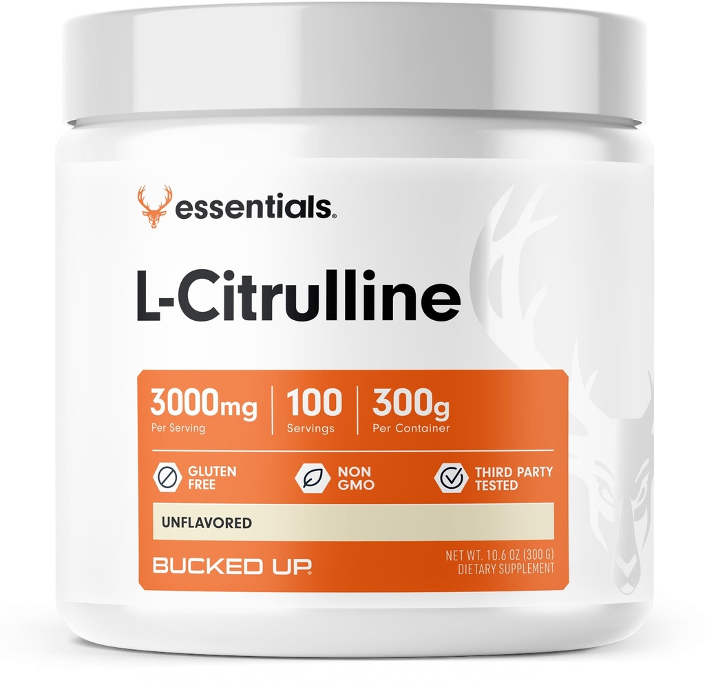 Bucked Up L-Citrulline 3000mg Poeder, Essentials (100 Servers)