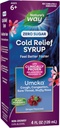 Nature's Way Cold Relief Zero Sugar Siroop, Umcka, Homeopathische, Kortademig Verkoudheid, Sore Throat, Hoest, Congestie, en Stuffy Neus, Fenylefrine Gratis, Grape Flavored, 4 Fl Oz (Verpakking mei Vary)