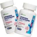 2700 MG Liposomal Glutathion Supplement, Max Absorptie, Active Form L Glutathion reductase (GSH), met Hyaluronzuur, Resveratrol, Krachtige Antioxidant, Health Aging, 120 Softgels