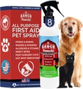 Wond Healing Aid & Itch Relief Spray for Dogs, Cats, Horses, Safe for All Animals - All Natural - Rashes, Bites, Burns & Hot Spot Treatment - Skin Irritation & Allergies Solution (8oz)