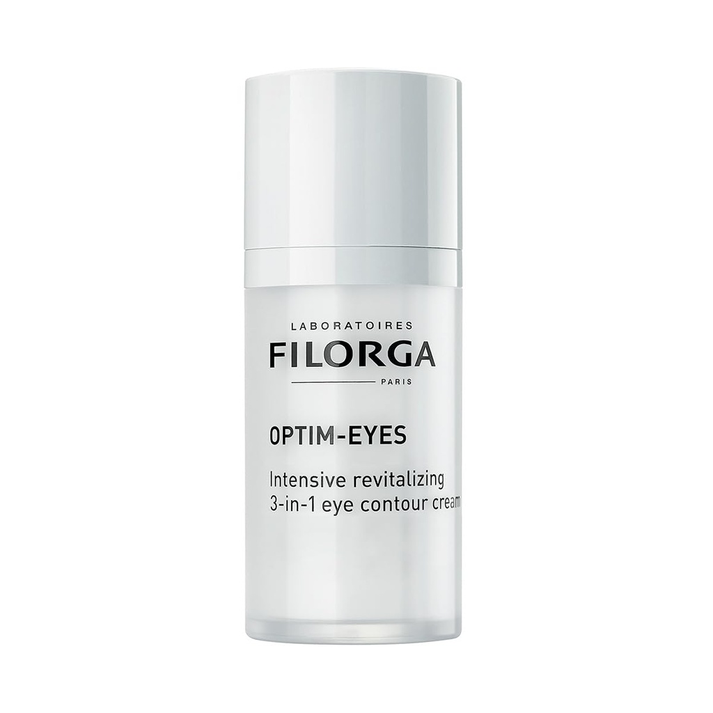Filorga Optim-Eyes Eye Cream, Revitaliserende 3-in-1 huidbehandeling voor snelle reductie van donkere cirkels, rimpels en gezwollenheid rond de ogen, 0,5 fl. oz.