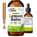 Wild & Organic Lemon Balm Drops - Relaxing Lemon Balm Leaf Extract Supplement - Calming Melissa Officinalis Tinctuur - Vegan, Sugar & Alcohol-Free - 2 fl oz