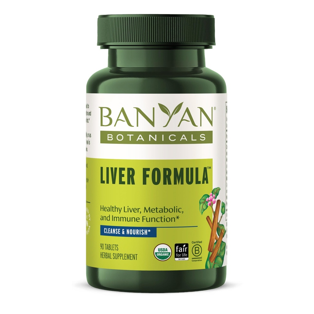 Banyan Botanicals Formule du foie - USDA Organic, 90 comprimés - Nettoyant les herbes amères pour détoxifier le foie et la vésicule*