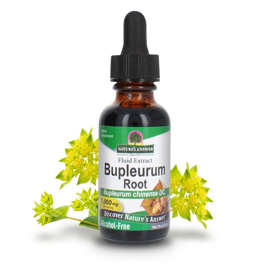 Natuur Antwoord Bupleurum Root Bupleurum Chinense - Natuurlijke kruidensupplement - Gluten Alcoholvrij - Ideaal voor lever Immuniteit algehele gezondheid Welzijn - 1000mg (1 FL Oz)