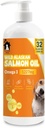 Salmon Oil for Dogs & Katten Omega 3 Fish Oil Supplement for Healthy Skin & Coat, Joint & Bone Support, Allergie Relief & Ontsteking Defense 