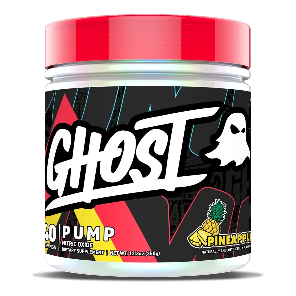 GHOST Pump Nitric Oxide Powder, Ananas - 40 Servers - Sugar-Free & Stim-Free Pre-Workout Supplementen - L-Citrulline, Arginine Nitride & L-Glutathione - Soy & Gluten-Free, Veganistisch