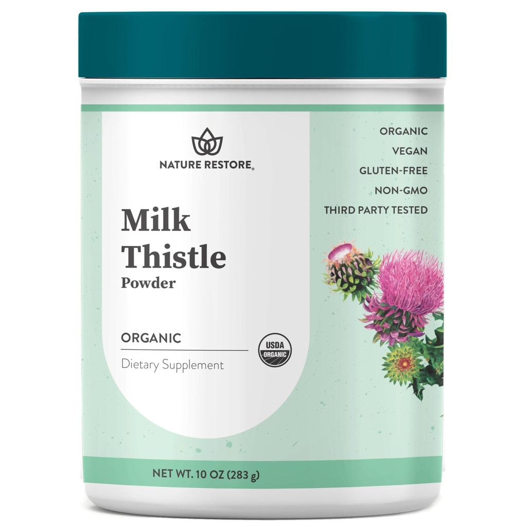 Nature Restore USDA Certified Organic Milk Thistle Seed Powder, 10 Ounces, verpakt in Californië