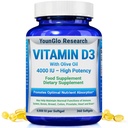 Vitamine D3 4000 IE Dieetsupplement ter bevordering van gezonde bot- en immuunfunctie, gemakkelijk te slikken 360 Softgels