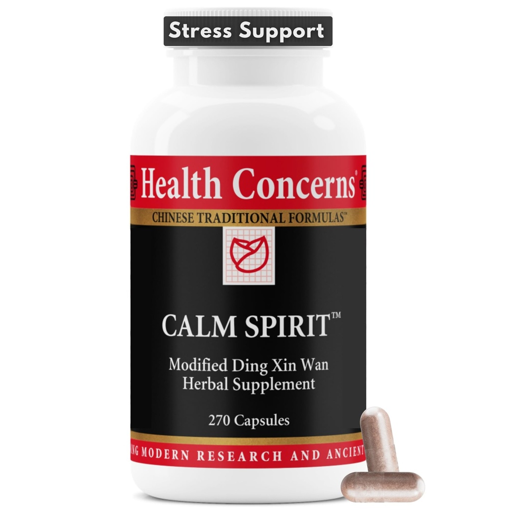 Gezondheidszorgen Kalme geest - Stress Relief Supplement met Chinese kruidenmix - Ondersteunt kalme stemming, & Emotionele Wellness - Magnesium Glycinate & Hawthorn Extract - 270 capsules