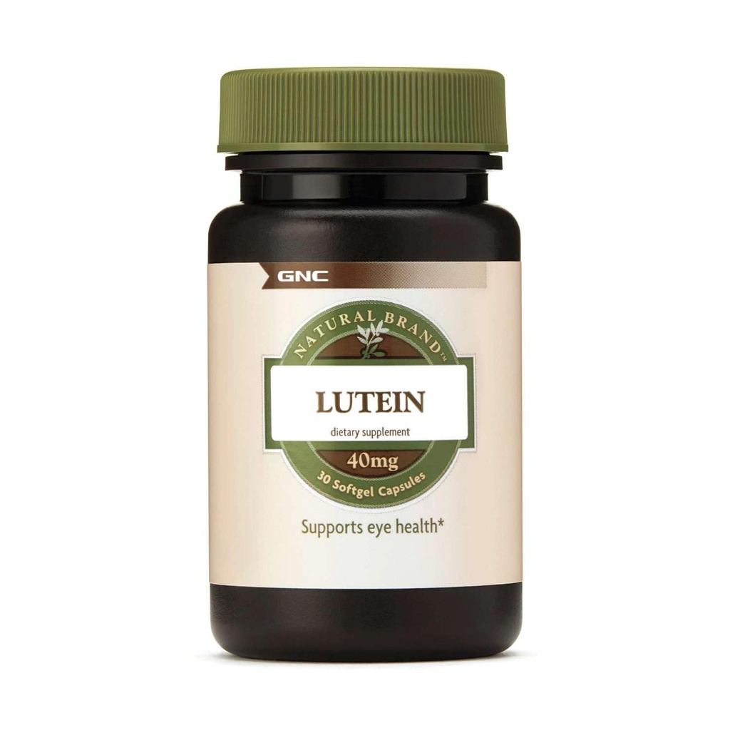 GNC Natural Brand Lutein 40mg, Ondersteunt Eye Health, 30 Softgels