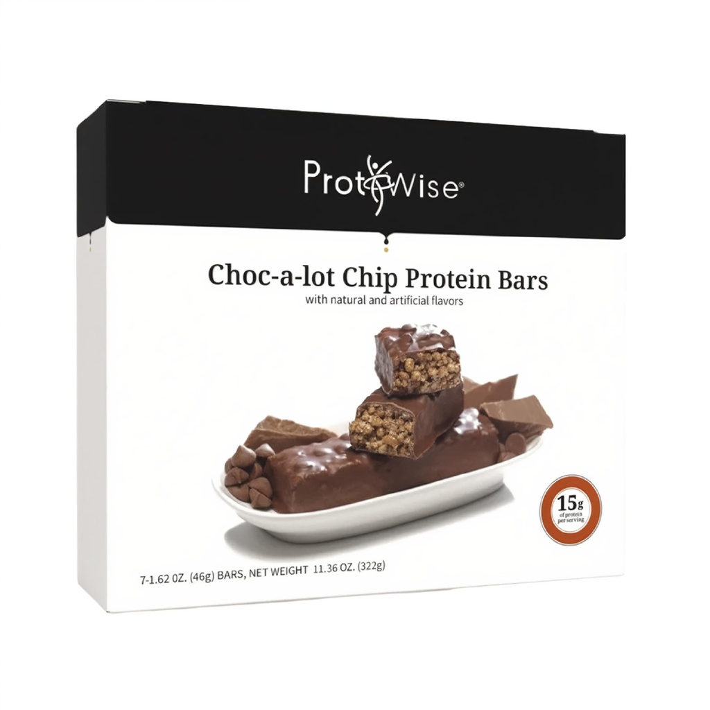 ProtiWise – Choc-A-Lot-Chip haute protéine 15g barre de 7 / Boîte de la perte de poids, alimentation, Keto amical, lutte contre la faim, repas de remplacement