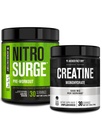 Ge Jacked Factory NITROSURGE Pre Workout Supplement (Arctic White) Creatine Monohydraat Poeder 150g (Unflavored) voor spiergroei, verhoogde kracht, verbeterde energie