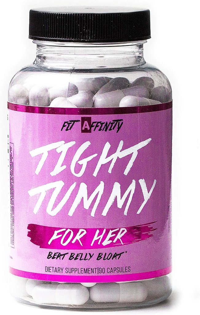 Fit Affinity Tight Tummy Bloating Relief for Women with Probiotics for Digestive Health Support - Supplément diététique (90 capsules)