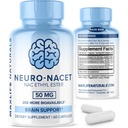MaxLife Naturals Neuro NACET N-Acetyl L-Cysteine 60 Capsules, 20x More Bio available Glycine NAC Supplement N-Acetyl Cysteine Ethyl Ester with Selenium, 10x Glutathione Boost for Brain & Long Support