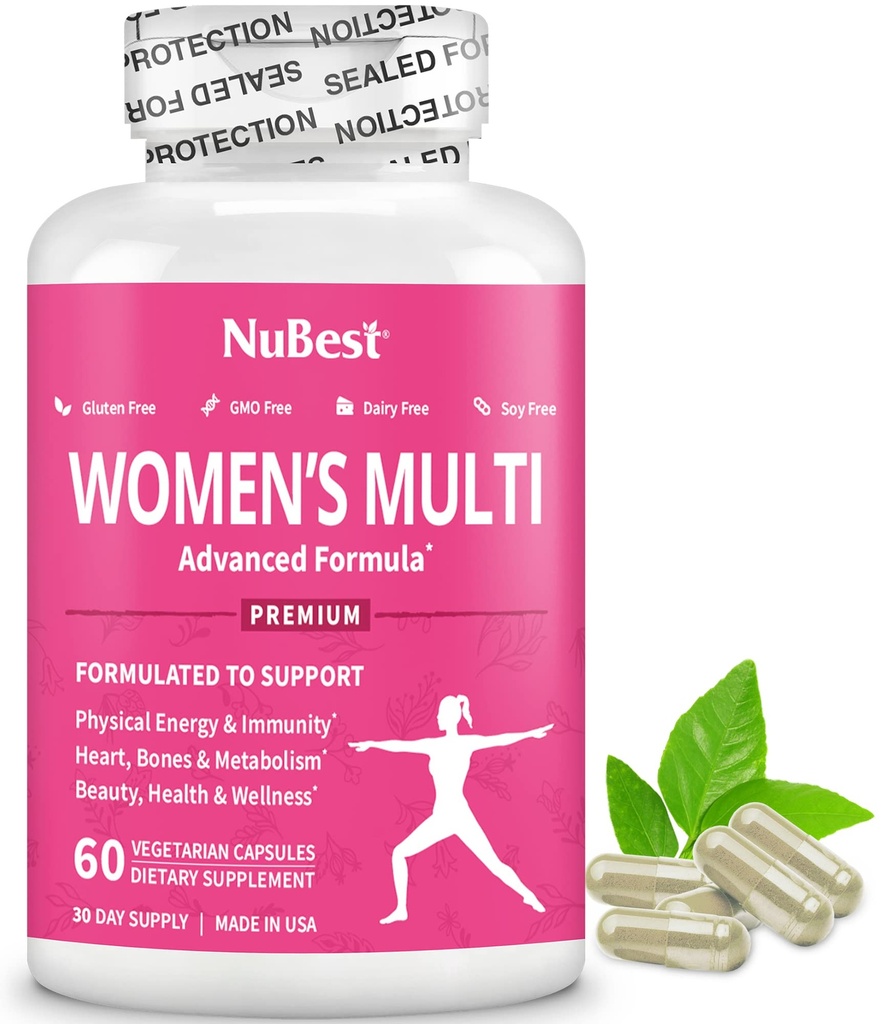 Multivitamine voor vrouwen met 39 belangrijke voedingsstoffen, essentiële vitamines, mineralen, geile geit onkruid, Maca, Wild Yam, Rode klaver, Cranberry, Arginine, Herbal Supplement 