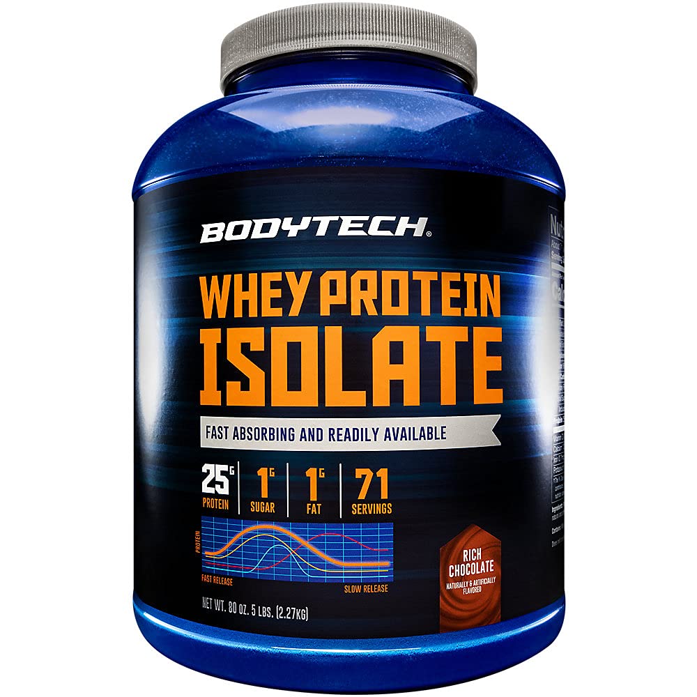 BODYTECH Wei Proteïne Isolaat Poeder - Rijke Chocolade (5 Lbs. / 71 Servers)