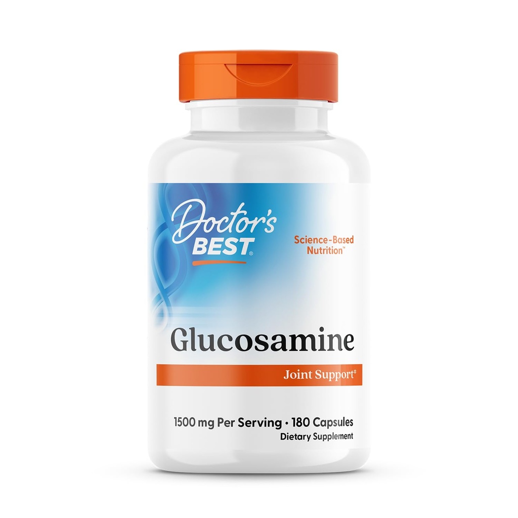 Artsen BEST Glucosamine, Joint Support, Non-GMO, Glutenvrij, Sojavrij, 1500 mg per portie, 180 capsules