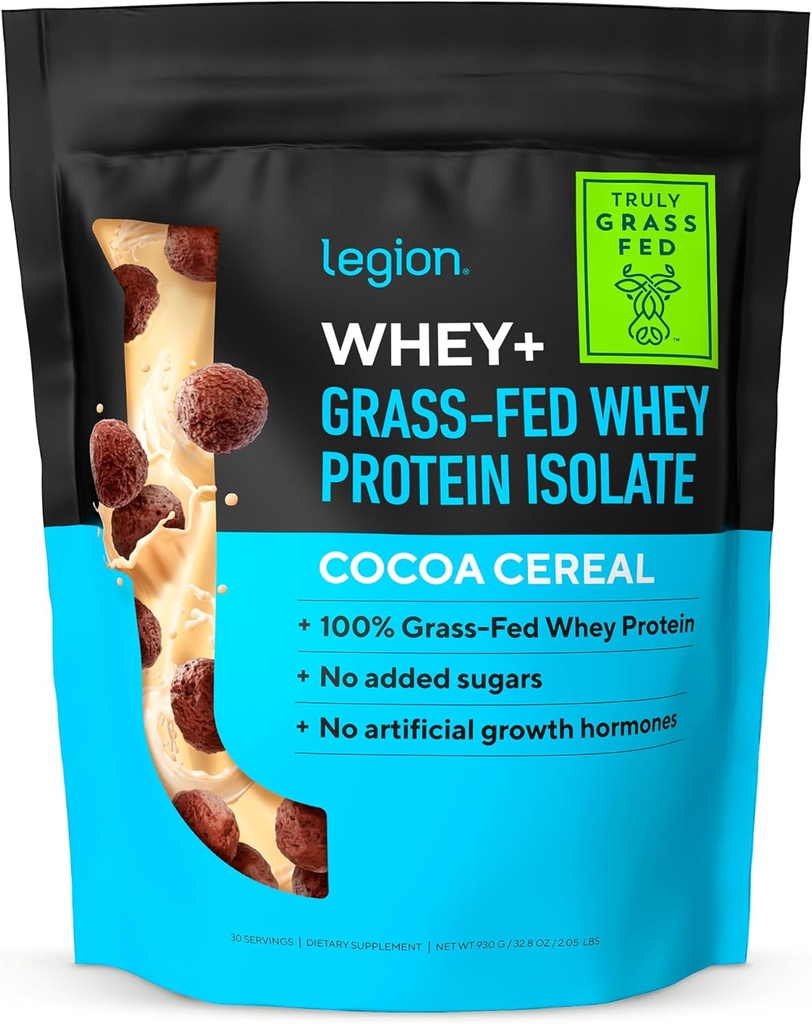 LEGIE Wei+ Proteïne Wei Isolaat uit Grass Fed Cows - Wei Proteïne Isolaat Poeder Lage Calorie, Non-GMO, Suikervrij, Lactose en Glutenvrij, Alle Natuurlijke Proteïne Poeder voor Mannen & Women 30 Servers