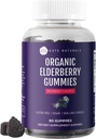 Kate Naturals Vlierbes Gummies met vitamine C en zink voor volwassenen en kinderen. Smakelijke Sambucus Vlierbes Gummies voor Immune Support (90 Gummies, 45 Day Supply, Organic)
