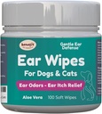 Voordeel Pet producten Hondenoor Wipes - oorreiniger voor honden te voorkomen infecties, jeuk & Odor - Aloë & Eucalyptus, Grooming Wipes - 100 Tel.