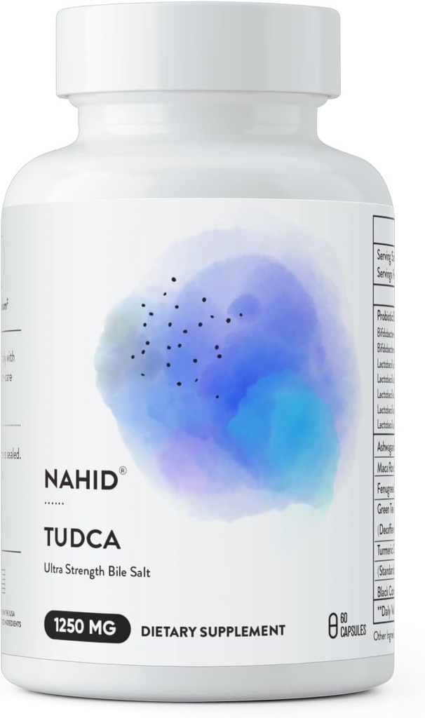 Nahid Lever Ondersteuning Supplement, 120 miljard CFU Probiotica, voor mannen en vrouwen, lever detox en vernieuwing, Optimale Wellness, Glutenvrij, Dairy-Free, Veganistisch, Non-GMO, 60 Capsules