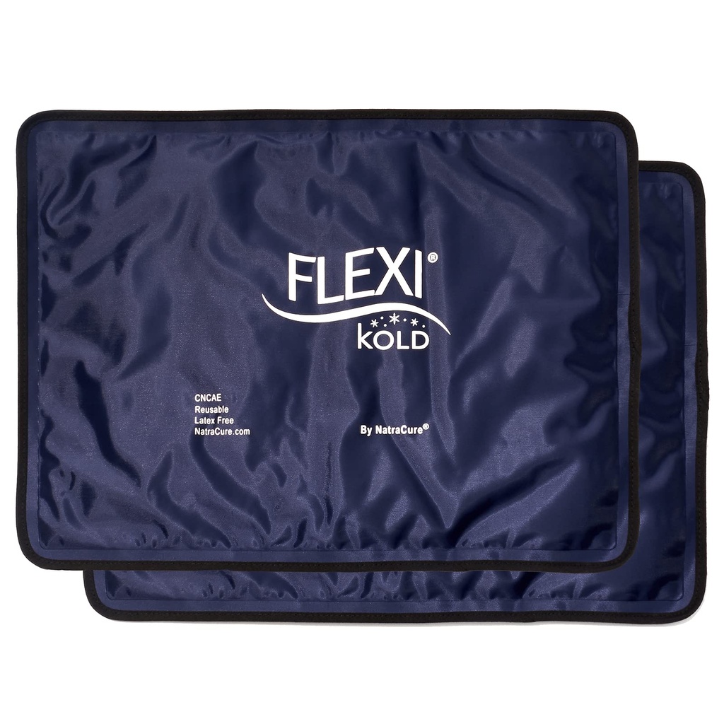 2 FlexiKold Gel Ice Packs (Standaard Groot: 10.5" x 14.5") - Herbruikbare koude Pack voor letsels, voor rugpijn verlichting, Migraine Relief Pad, Na Chirurgie, Postpartum, Hoofdpijn, Schouder - 6300-KOLD 2PK