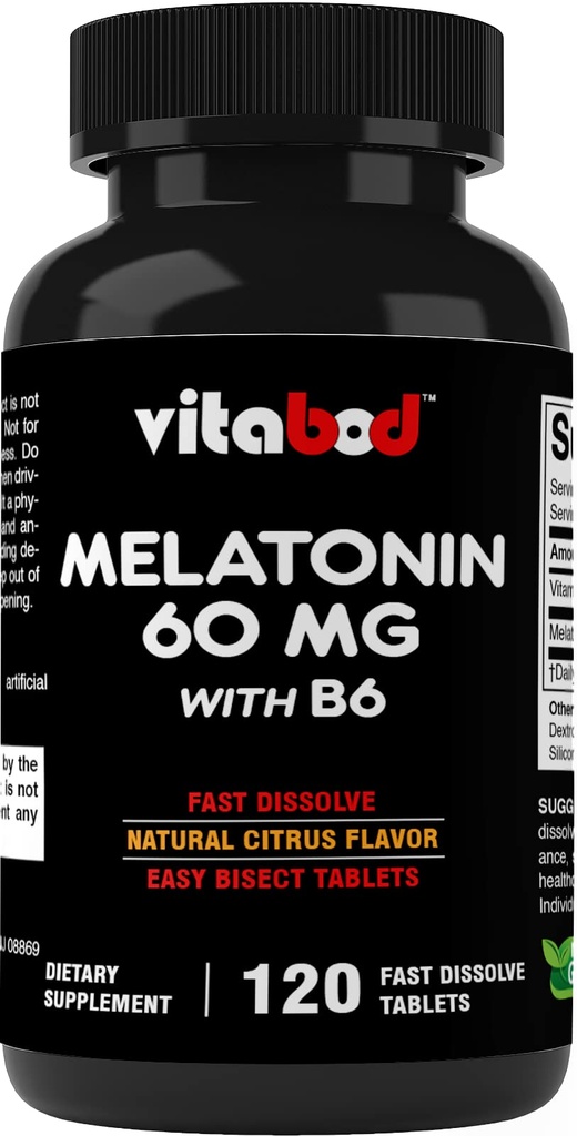 Melatonine 60 mg met vitamine B6 