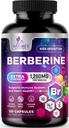 Berberine HCl Blend 1200mg Per Serving - Heart & Immune Support Supplement | Extra Strength, Premium Clean Formula - Vegan, Non-GMO, Gluten & Sugar Free - Daily Wellness Support - 120 Veggie Capsules