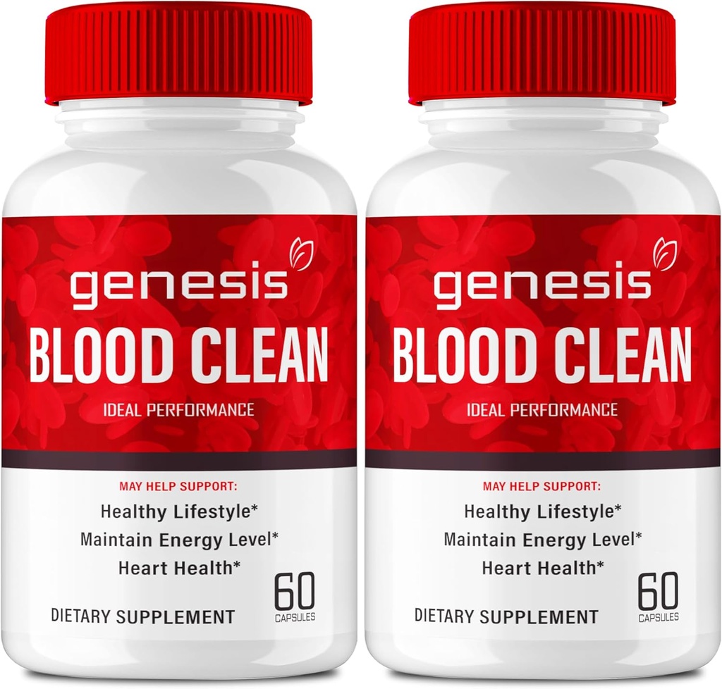 Genesis Blood Clean Capsules - Geavanceerde Formule Supplement voor maximale sterkte - Natuurlijke Blood Vessel Cleaner, GenesisBlood Clean Pillen, GenesisBloodClean Pastillas Reviews (2 Pack)