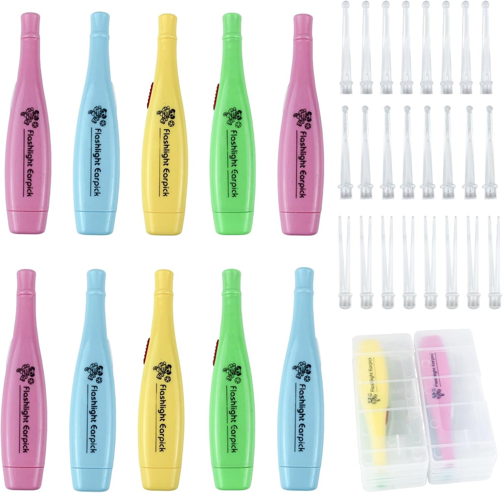 12 stuks oor Wax Removal Tool met LED-licht voor het reinigen van oorwas Herbruikbare oor Pick Tweezer oor Cleaner voor volwassenen en kinderen oor gezondheidszorg