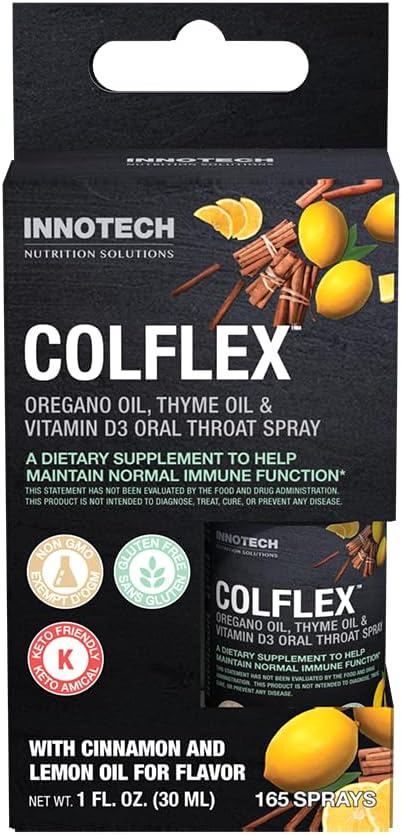 Innotech Nutrition Colflex Oregano Throat Spray, Kaneel/Citroen - 25 ml