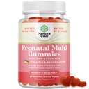 Gommies prénatales végétaliennes pour les femmes - Vitamines prénatales gommy pour les femmes avec acide folique de fer et mélange de surfruit - Vitamines à croquer Formule de gommy (mangue des pommes) Taille de l'essai