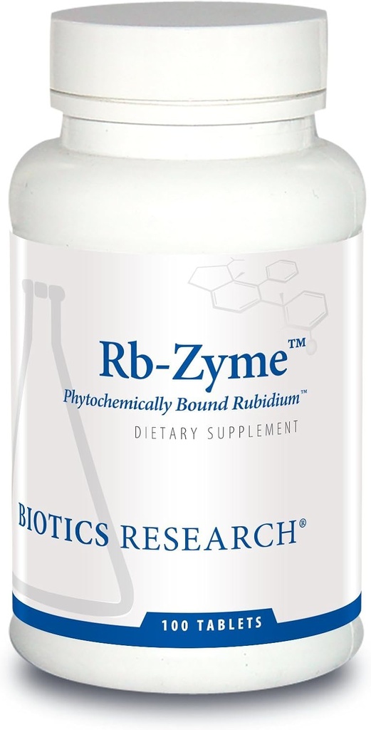 Biotics Research Rb Zyme Whole Food Rubidium Bron, Ultra Trace Mineral, Glandular Health. 100 tabletten