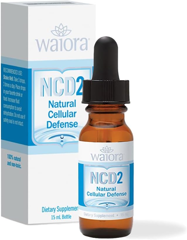 NCD2 de Waiora, gouttes de zéolite liquide activée pour nettoyer le corps naturel et promouvoir le soutien immunitaire et l'équilibre du pH, mélanger dans les aliments/boissons, tout naturel, ONE (0,5 oz) Bott (90 serv)