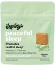 Chewsy Peaceful Slaap Kauwen, Slaapondersteuning, 3 mg Melatonine, 200 MGS L-Theanine, Kamille, Lemon Balm, Magnolia, Nighttime Slaaphulp, Natuurlijk Minty Kauwen, Promoot rustgevende slaap, 6 -dagen aanbod (1)