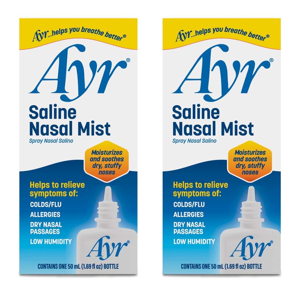 AYR Saline neus mist, 1,69 Fl Oz (pakket van 2)