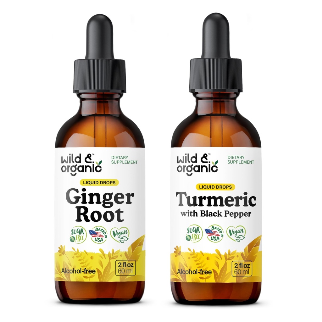 Teinture de racine de gingembre 2 fl oz & Teinture de curcuma 2 fl oz
