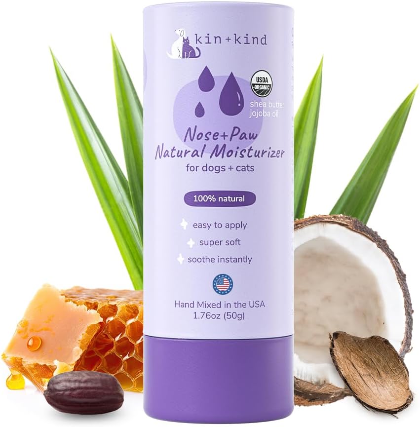 kin+kind biologische hond en kattenneus en Paw Balm Stick - 1.76oz Shea Butter - Hondenbenodigdheden
