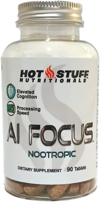 Focus AI - 90 comprimés. Potent Nootropic pour la concentration accrue, la fonction cognitive et l'endurance mentale.