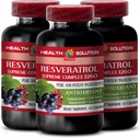 Versterk uw natuurlijke uithoudingsvermogen - RESVERATROL SUPREME COMPLEX - Resveratrol Extract met Goji Berry, Acai, Noni, Granaatappel, Mangosteen, Superfruit Blend, Antioxidant, Immune Support, 3 Bot 180 Caps